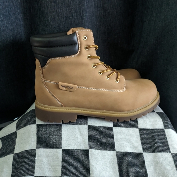 NAUTICA PATTOX Smooth BOOT Faux Leather Men 13 Honey KM1111 1223 main image 5